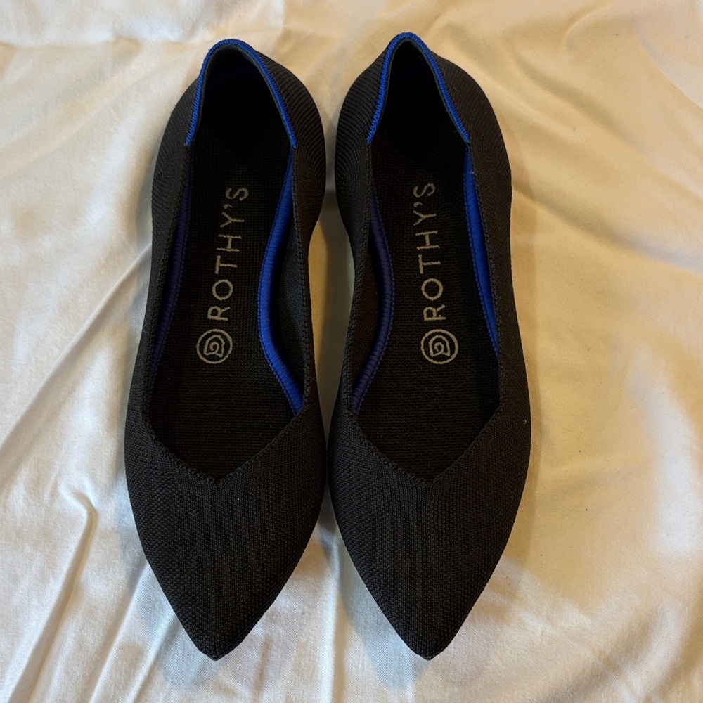 Rothy's Black and Blue Women's Flats